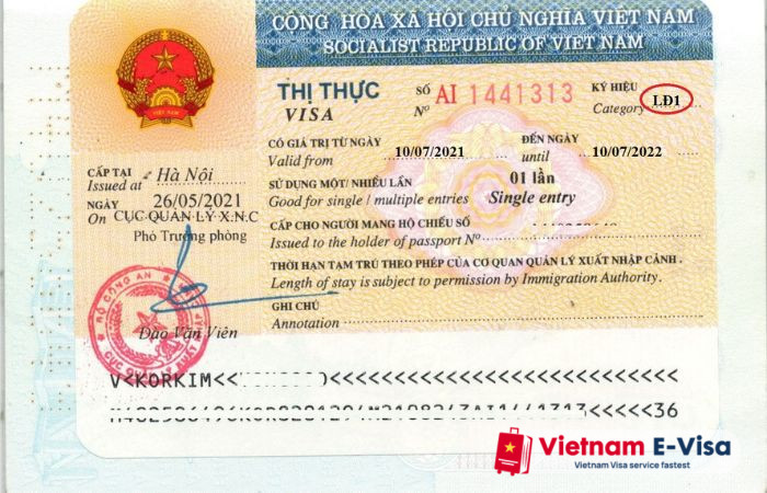 Vietnam work visa - visa fees