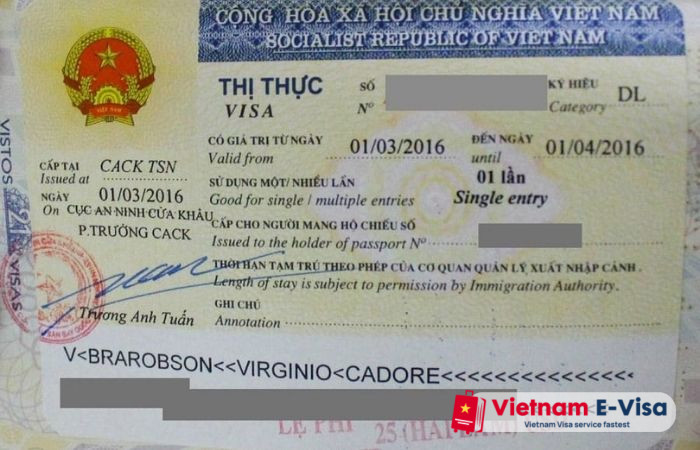 1-month tourist visa Vietnam - visa